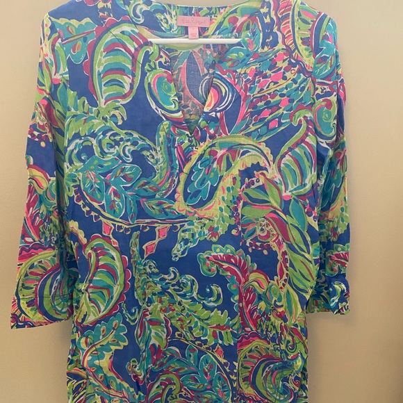 Lilly Pulitzer Marco Island linen tunic S - Picture 2 of 3